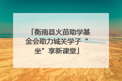衡南县火苗助学基金会助力城关学子“坐”享新课堂